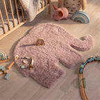 Kids Rug - Huggy Elephant Pink
