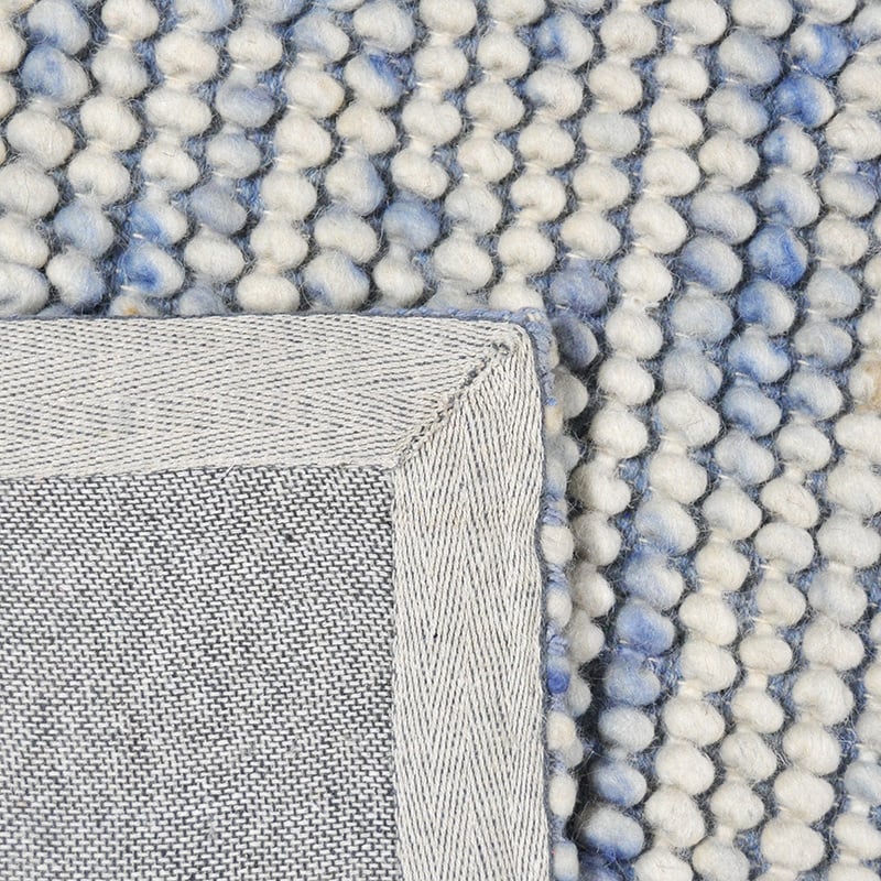 Wool Bobble Floor Rug - Madeleine Blue/Beige