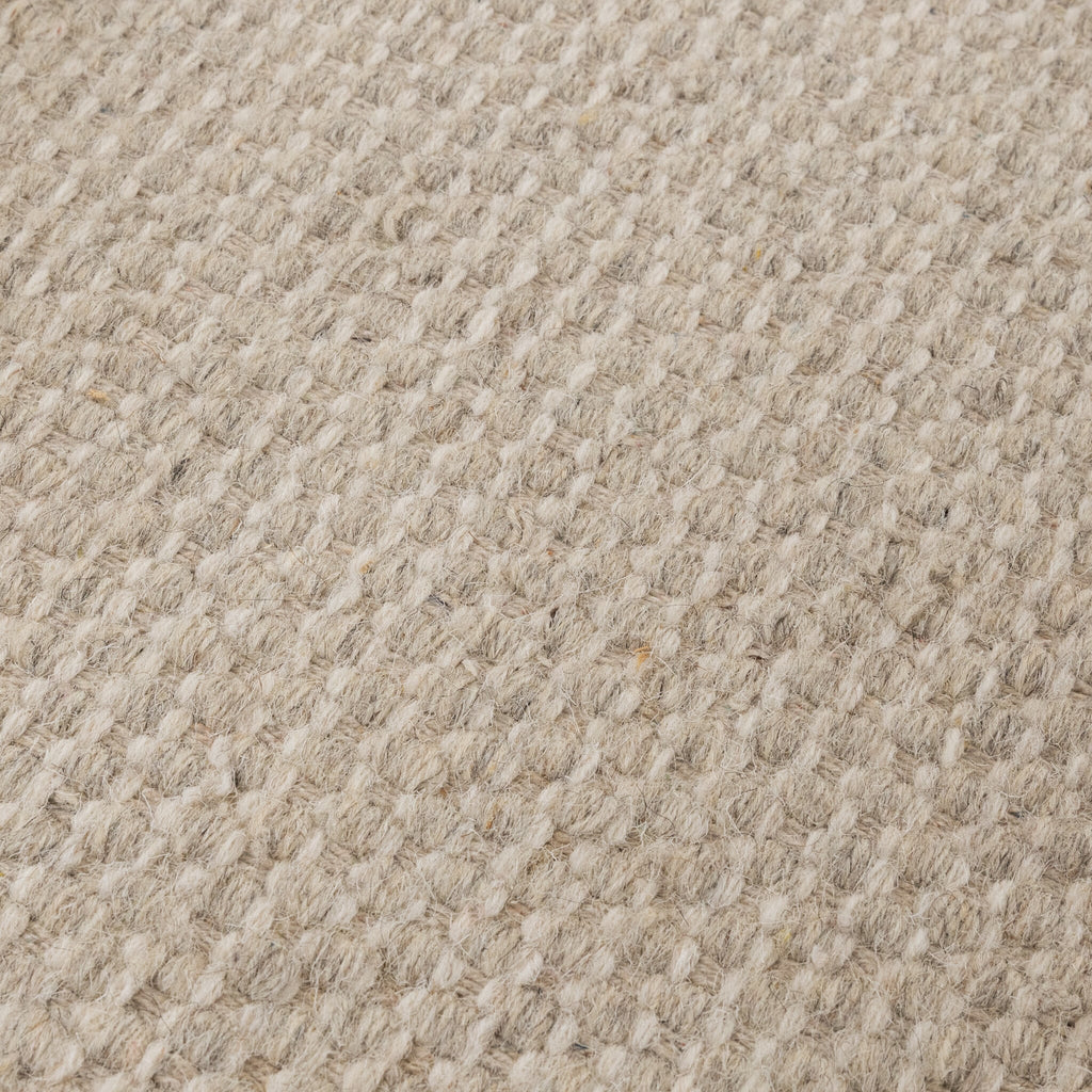 Round Wool Rug - Bliss Cream/White
