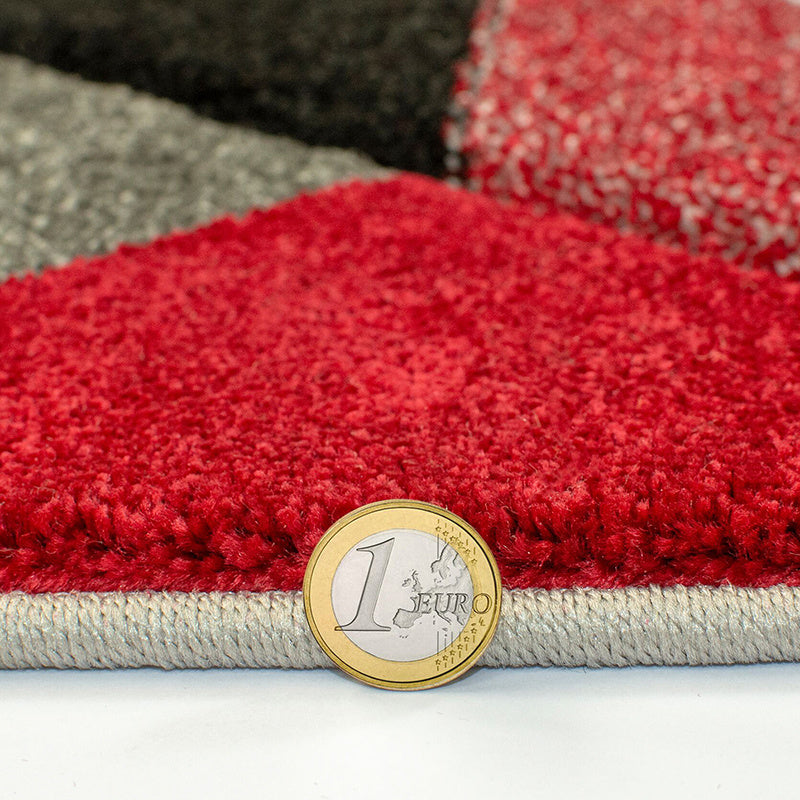 Modern floor rug - Hando Arora Grey/Red