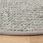 Round Wool Rug - Twist Green