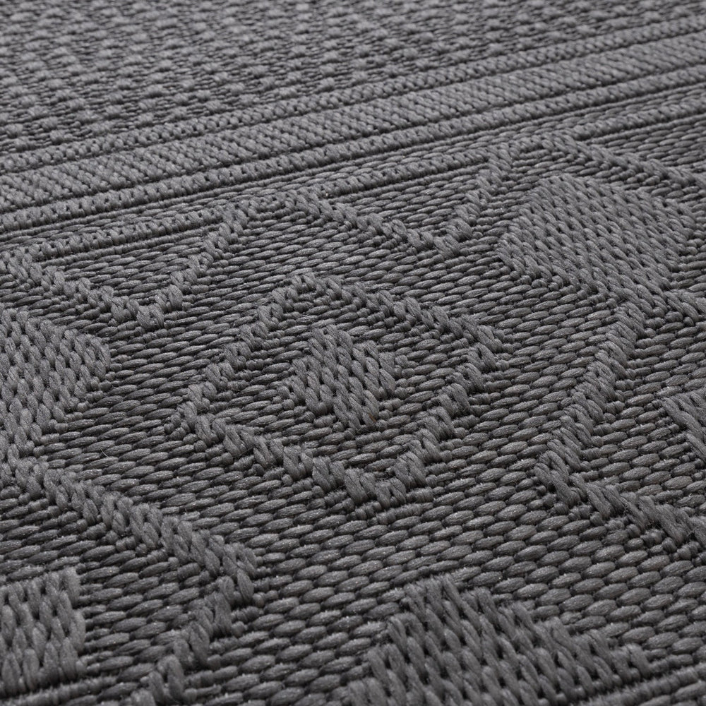 Indoor Outdoor Rug - Dunes Geo Anthracite