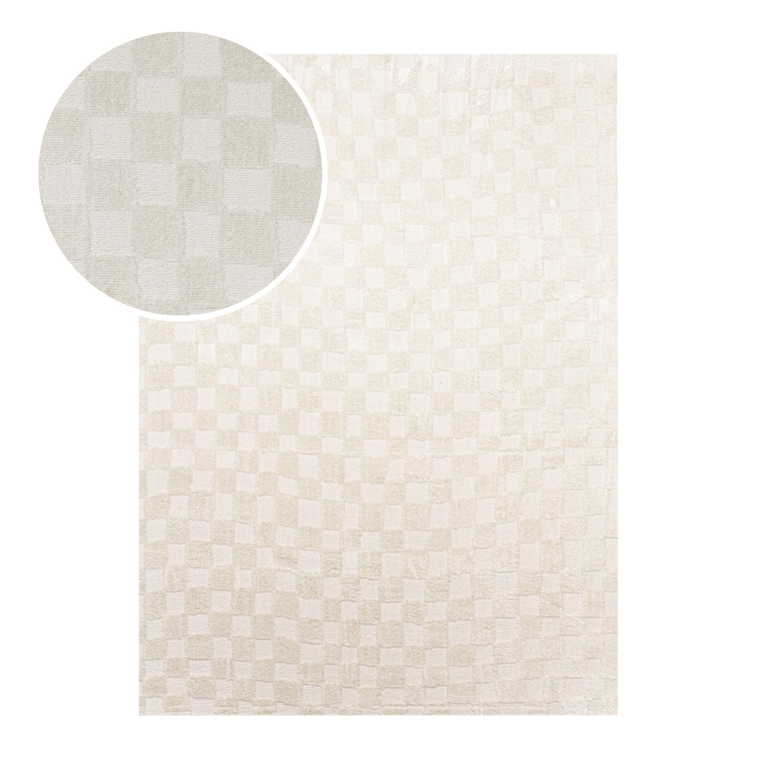 Japandi Rug - Yori Checkerboard Cream