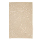 Modern Outdoor Rug - Porto Lines Cream
