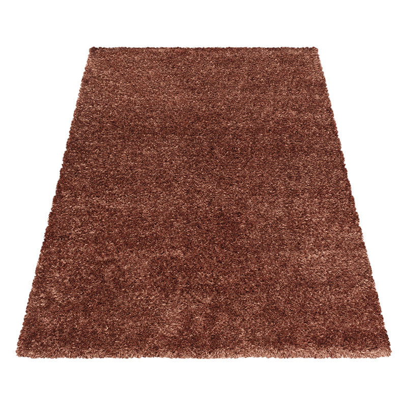 High-pile floor rug - Blushy Terra/Brown