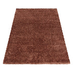 High-pile floor rug - Blushy Terra/Brown