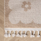 Washable children's rug - Moos Flower Creme