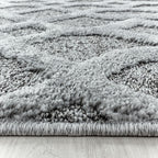 Scandinavian floor rug - Pitea Tile Grey