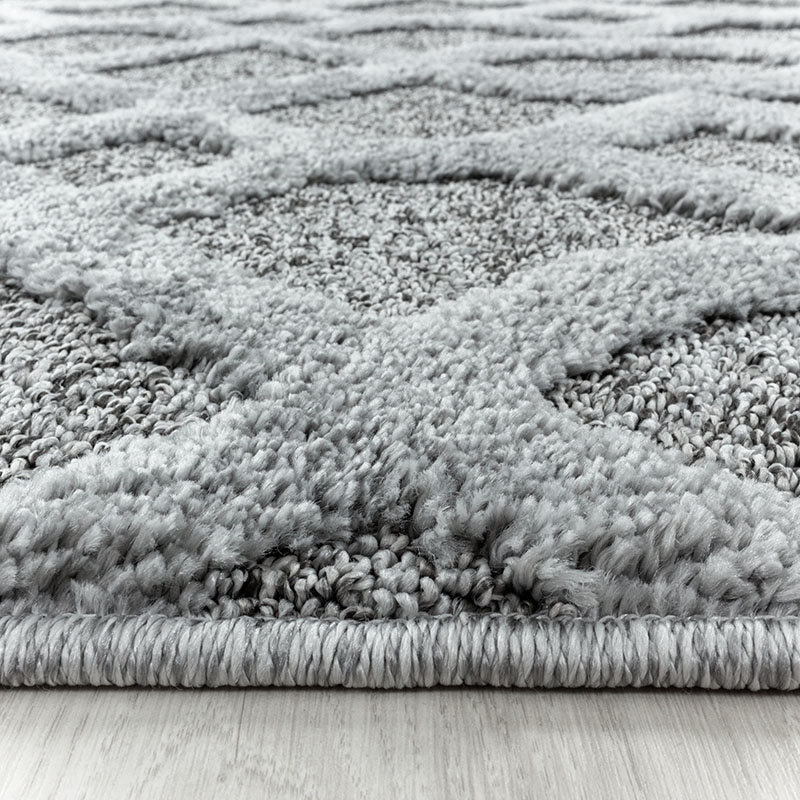 Scandinavian floor rug - Pitea Tile Grey