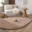 Oval High Pile Rug - Comfy Supreme Taupe