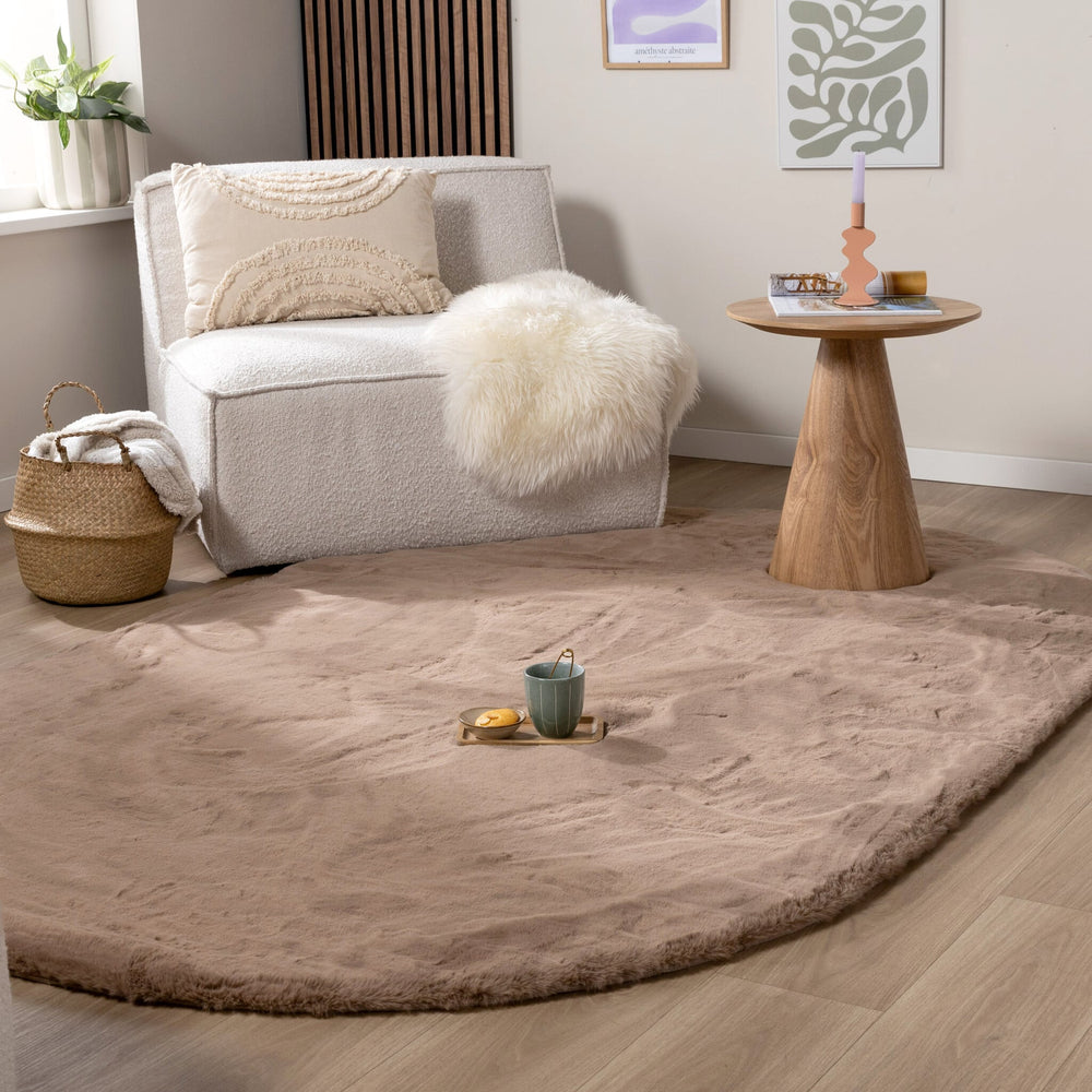 Oval High Pile Rug - Comfy Supreme Taupe