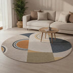 Round washable rug - Misha Blocks Multicolour