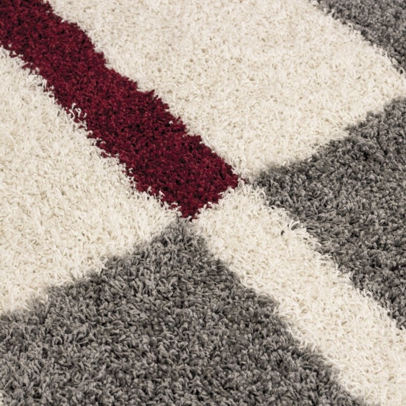 High-pile floor rug - Gala Red