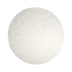 Round Scandinavian Rug - Charm Shapes White