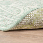 Round Outdoor Rug - Summer Oriental Mint