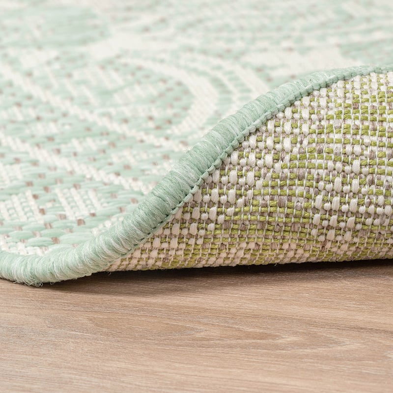 Round Outdoor Rug - Summer Oriental Mint
