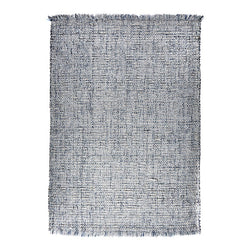 Wool Floor Rug - Trinette Blue/Cream