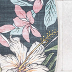 Round outdoor rug flowers - Poppy Green