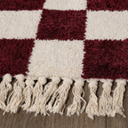 Checkerboard rug - Blox Fringe Red