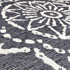 Modern Outdoor Rug - Porto Aztec Gray/Blue