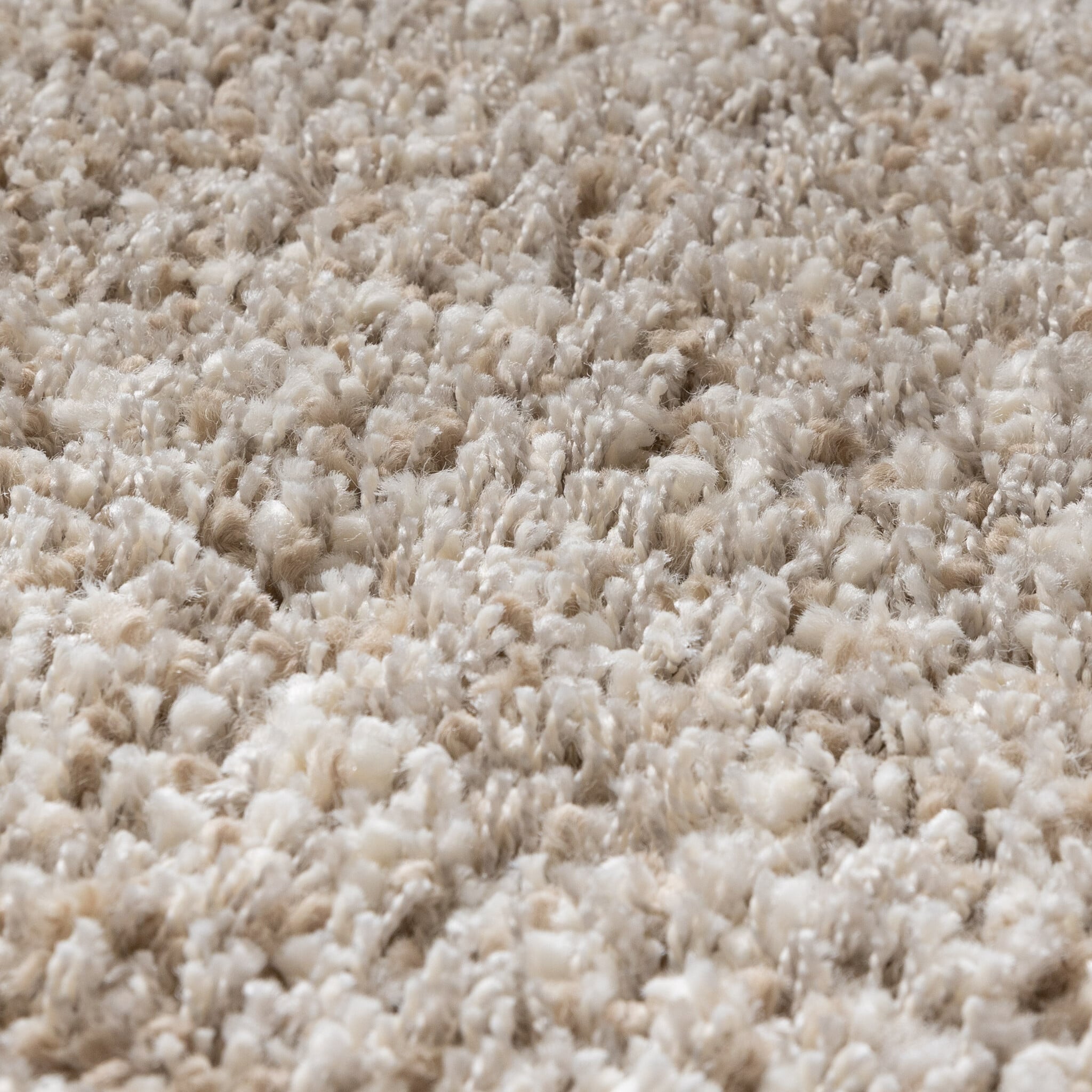 Round shaggy rug - Yves Beige