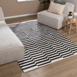 Striped Modern Rug - Dazzle Blocks Black/White