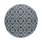 Round Outdoor Rug – Rio Flower Blue