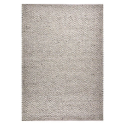 Wool floor rug - Leona Silver/Grey