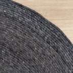 Round Wool Rug - Wise Anthracite