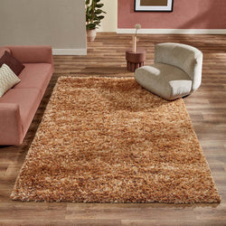 Shaggy floor rug custom size - New Paulo Gold 030