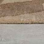 Abstract Wool Floor Rug - Anko Beige