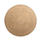 Round Jute Outdoor Rug - Mavi Medallion Brown/Cream