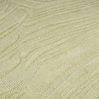 Round modern floor rug - Solacio Leaves Olive Green