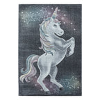 Children's Floor Rug Unicorn - Fleurtje Grey
