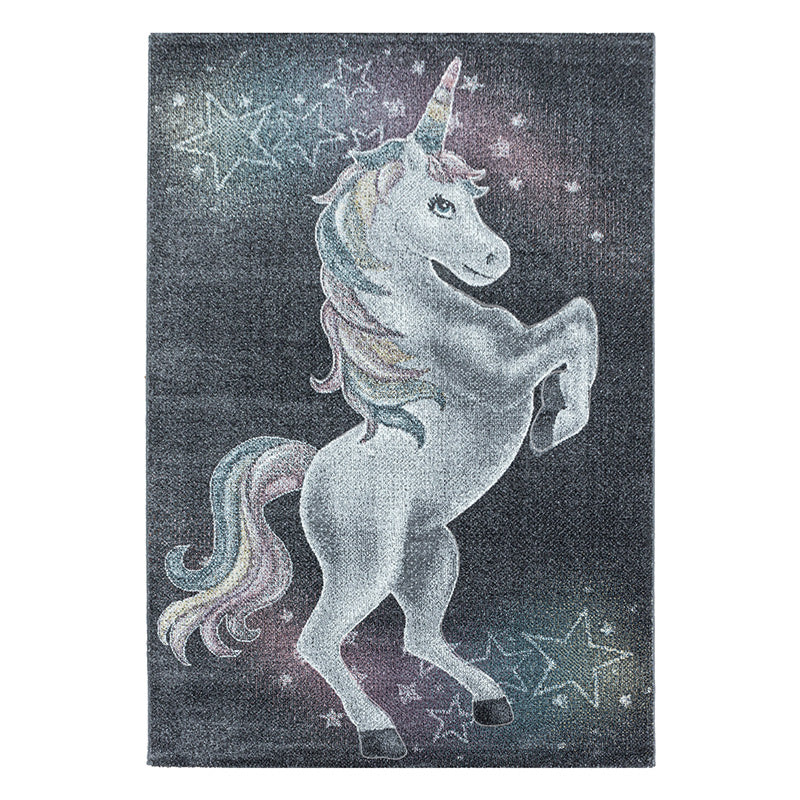 Children's Floor Rug Unicorn - Fleurtje Grey