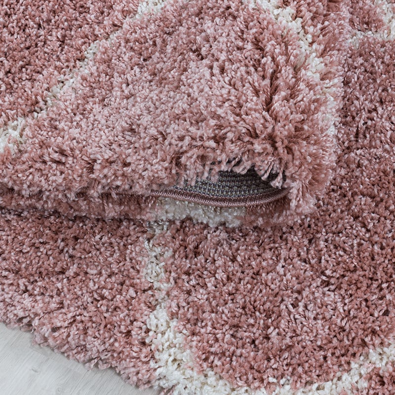 Round Berber Rug - Agadir Circle Pink/Cream