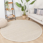Round Wool Rug - Twist Beige