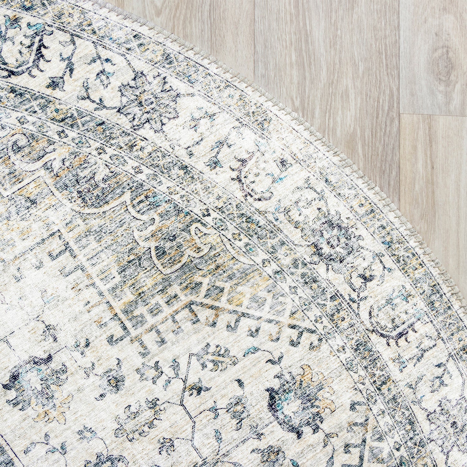 Round Vintage Rug - Lago Grey