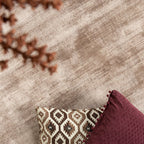 Round Viscose Rug - Pearl Taupe