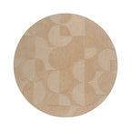 Round modern floor rug - Mozo Gigi Beige/Cream