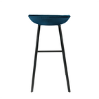 Velvet Bar Stool - Dark Blue