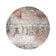 Round Abstract Rug - Xavier Brush Taupe/Red