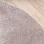 Round Washable Viscose Rug - Vive Grey