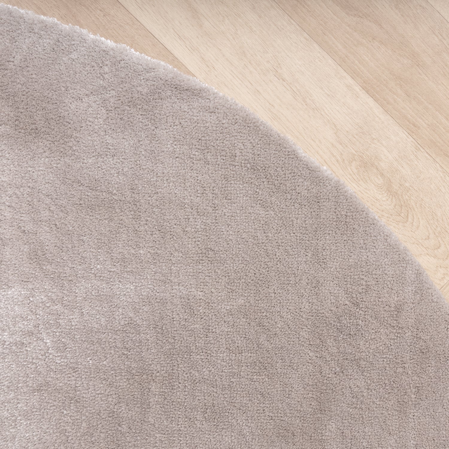 Round Washable Viscose Rug - Vive Grey
