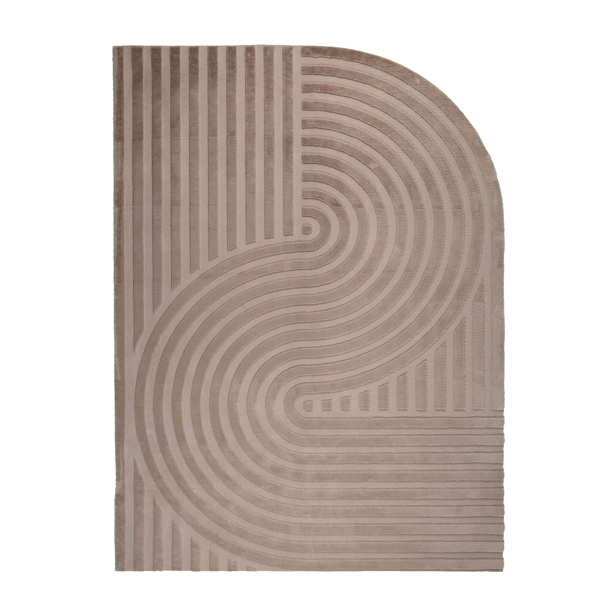 Irregular Rug - Flowy Wavy Taupe