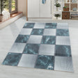 Modern floor rug - Optimism Box Blue/Grey