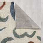High-pile floor rug - Alano Squiggle Multicolor