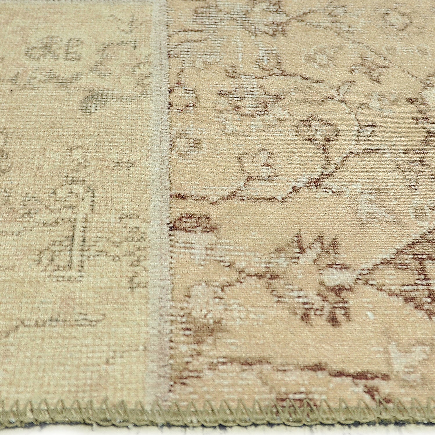 Patchwork floor rug - Nadine Yellow/Multicolor