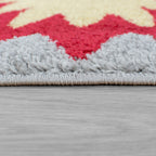 Children's floor rug - Rocco Rocket Grey/Blue