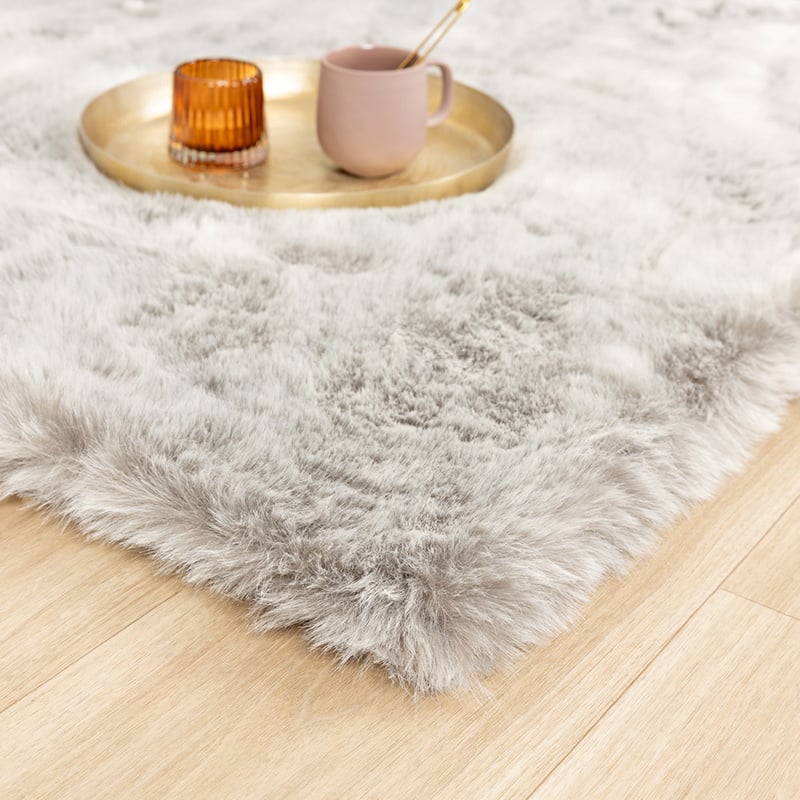Soft High-Pile Rug - Flare Light Gray
